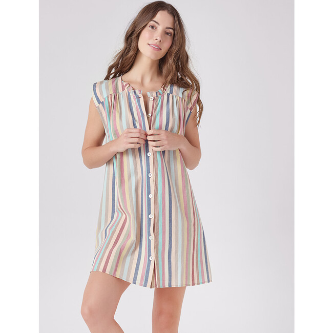 Womens Misha Dress, Multi Vintage Stripe