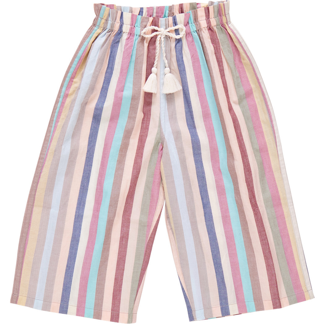 Girls Theodore Pant, Multi Vintage Stripe - Pants - 1