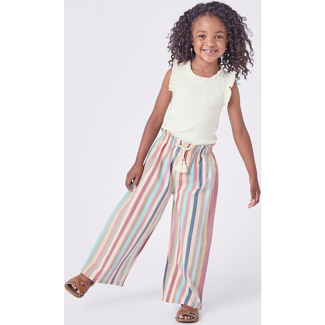 Girls Theodore Pant, Multi Vintage Stripe - Pants - 2