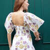 Womens Marilyn Bell Sleeve Dress, Lavender Dandelion - Dresses - 4