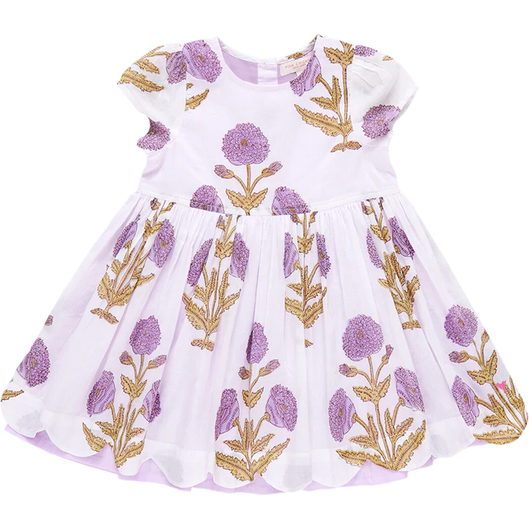 Girls Marisol Dress, Lavender Dandelion - Dresses - 1