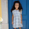 Girls Sarita Dress, Blue Verbena Floral - Dresses - 2