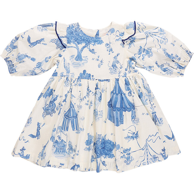 Girls Brooke Dress, Blue Circus