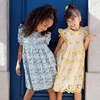 Girls Sarita Dress, Blue Verbena Floral - Dresses - 4