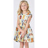 Girls Adaline Dress, Light Blue Watercolor Dogs - Dresses - 2