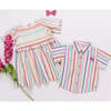 Girls Raquel Dress, Multi Vintage Stripe - Dresses - 6