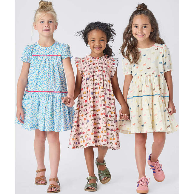 Girls Charlie Dress, Multi Tiny Horses - Dresses - 3