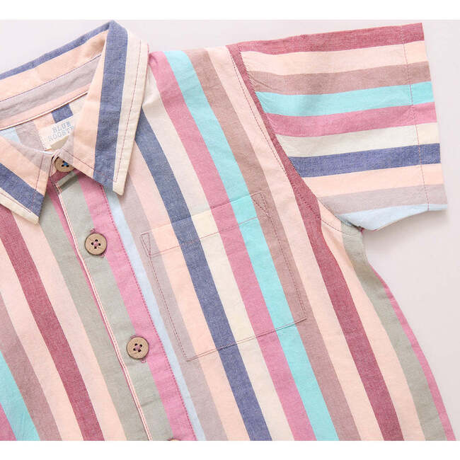 Boys Jack Shirt, Multi Vintage Stripe - T-Shirts - 3