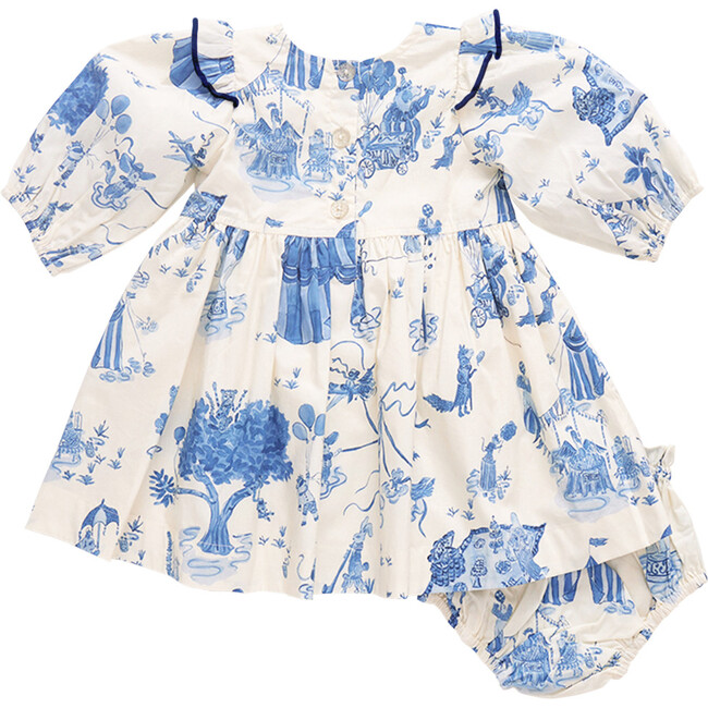 Baby Girls Brooke Dress Set, Blue Circus - Dresses - 4