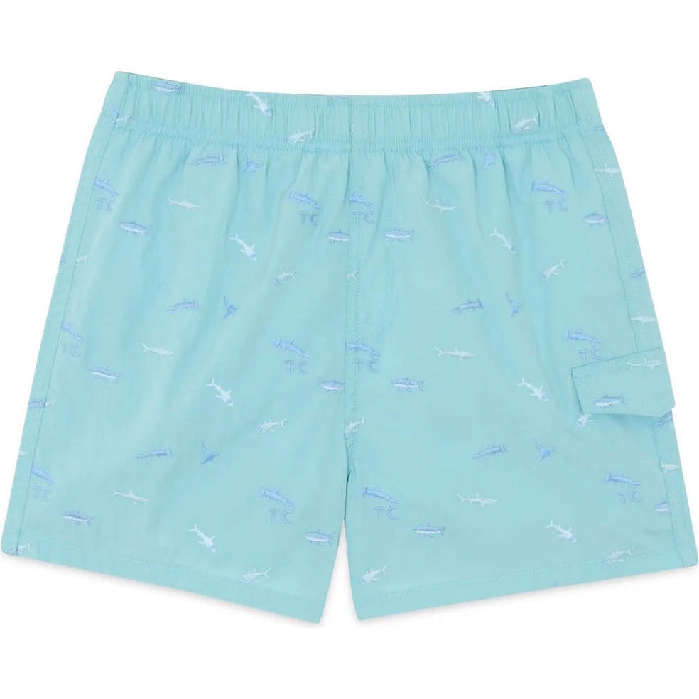 Ocean Friends Embroidered Swim Trunks - Swim Trunks - 1