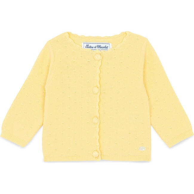 Pollene Openwork Knit Baby Cardigan