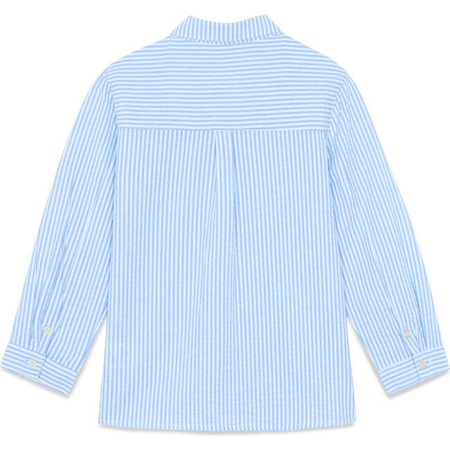 Azure Stripes Collared Shirt - Shirts - 2