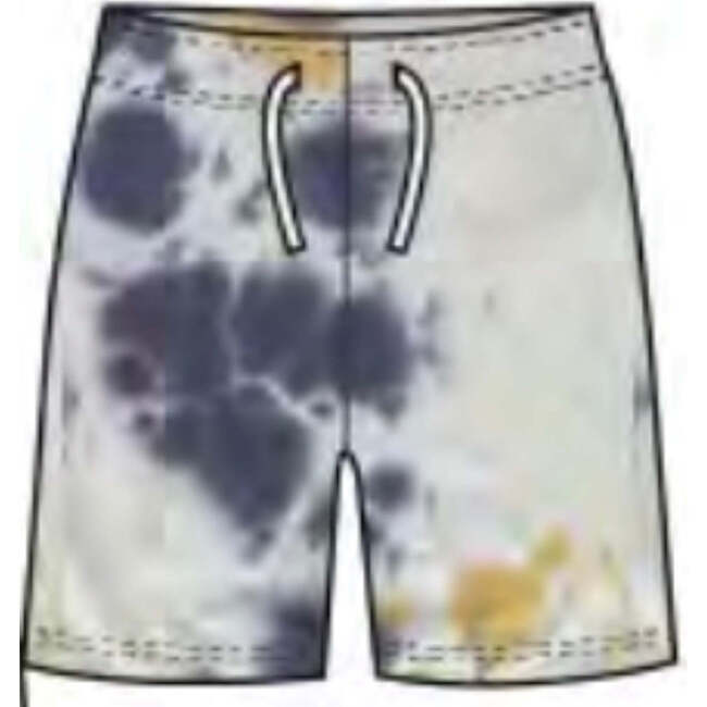 Kids Tie Dye French Terry Shorts, Navy