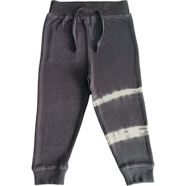 Kids Tie Dye French Terry Jogger, Coal Stripe