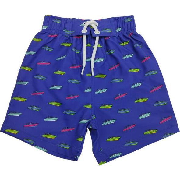 Kids Swim Board Shorts, Speed Boat