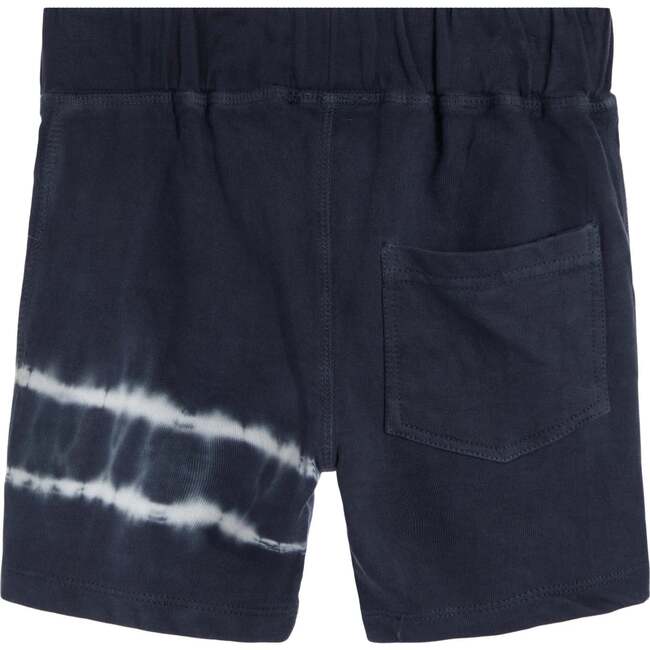 Kids Tie Dye French Terry Shorts, Navy Stripe - Shorts - 2