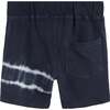 Kids Tie Dye French Terry Shorts, Navy Stripe - Shorts - 2