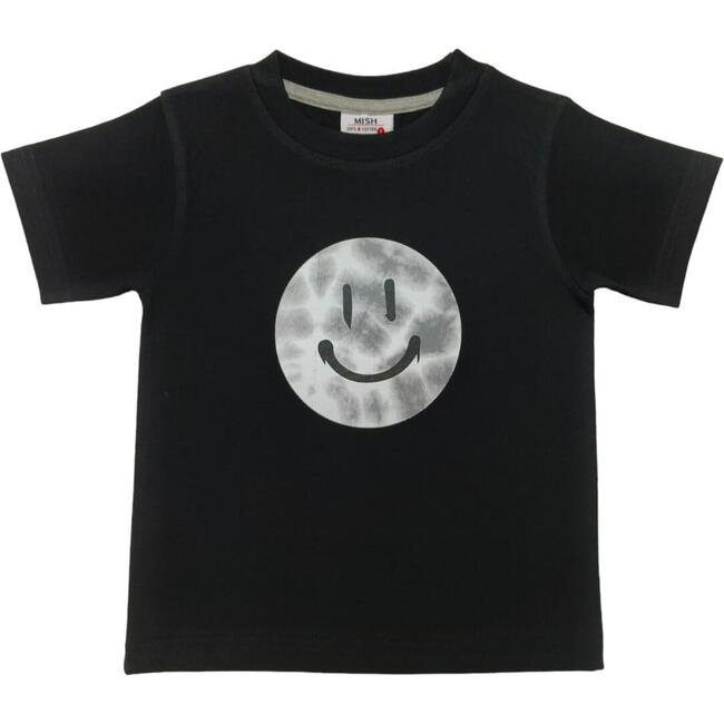 Kids Short Sleeve Tee, Hippie Smile Black