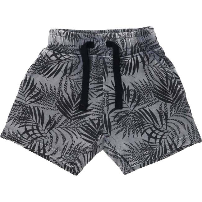 Kids Palm French Terry Shorts -Coal