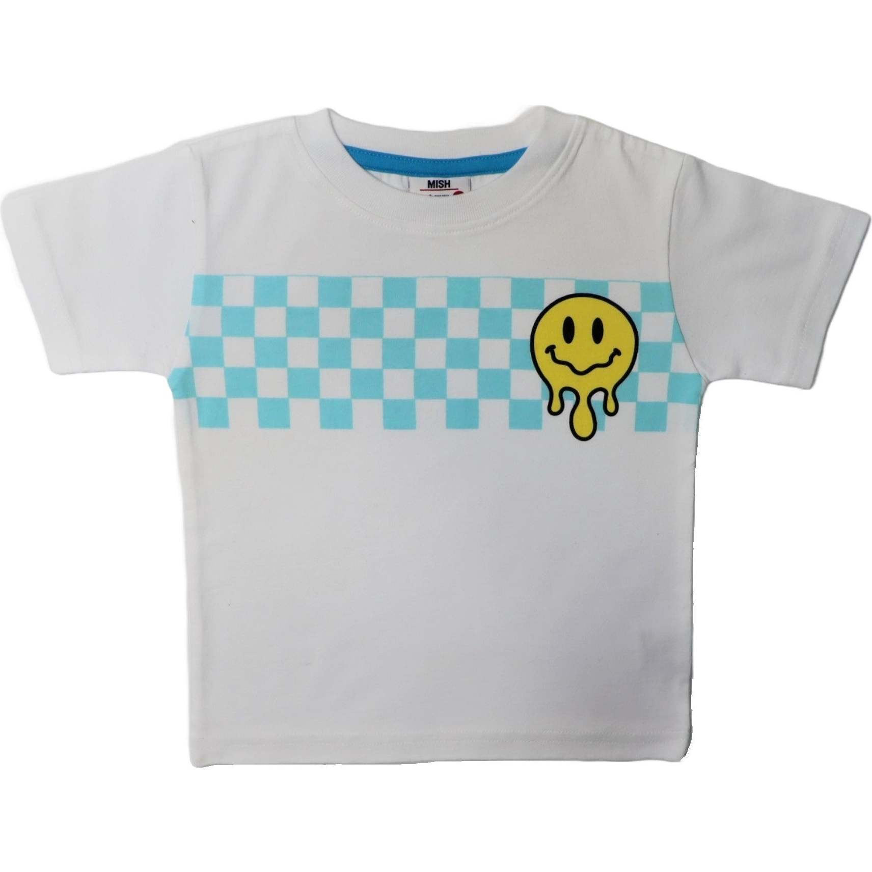 Kids Short Sleeve Tee, Check Smile - T-Shirts - 1