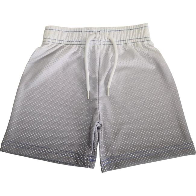 Kids Mesh Shorts, White/Coal Gradient