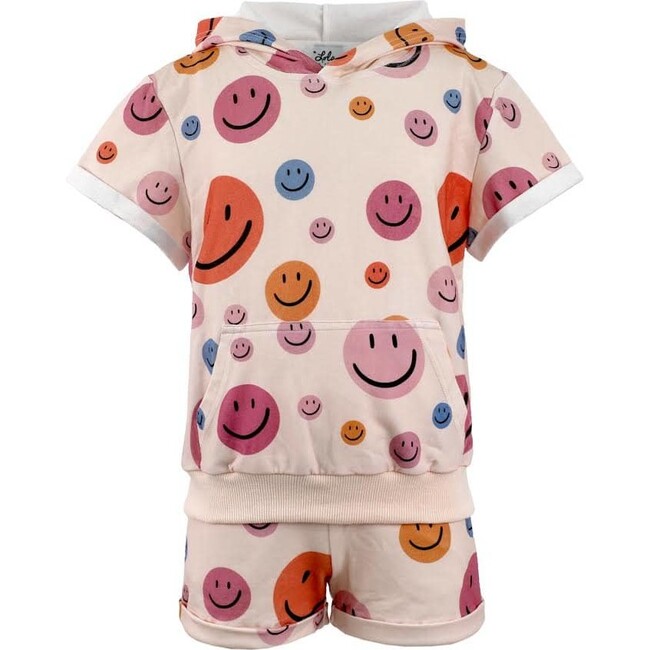 Happy Emoji Hoodie Short Set