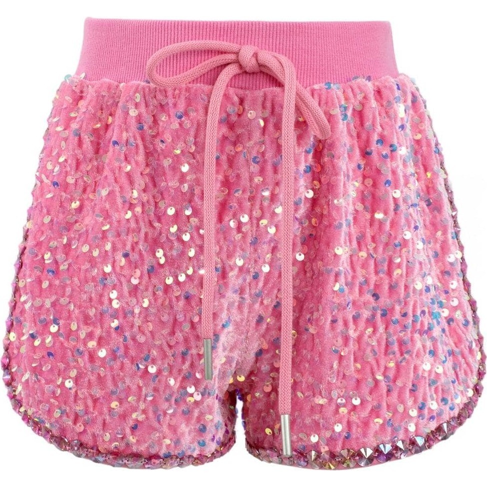 Pretty in Pink Sequin Shorts - Shorts - 1