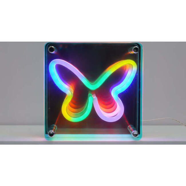 Neon Butterfly 3D Light Effect - Lighting - 1