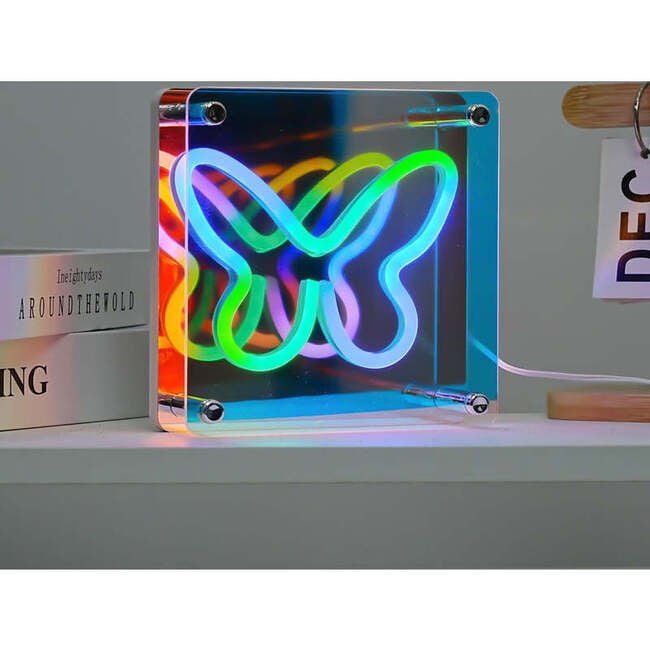 Neon Butterfly 3D Light Effect - Lighting - 4