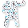 Organic Zippered Footed Onesie, Transportation - Onesies - 1 - thumbnail