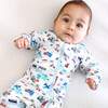 Organic Zippered Footed Onesie, Transportation - Onesies - 3