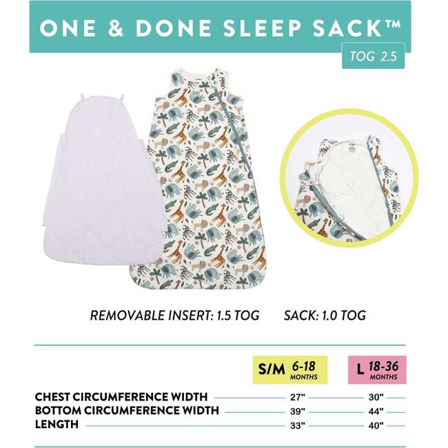 One & Done Sleep Sack, Blue Clouds - Sleep Sacks - 4