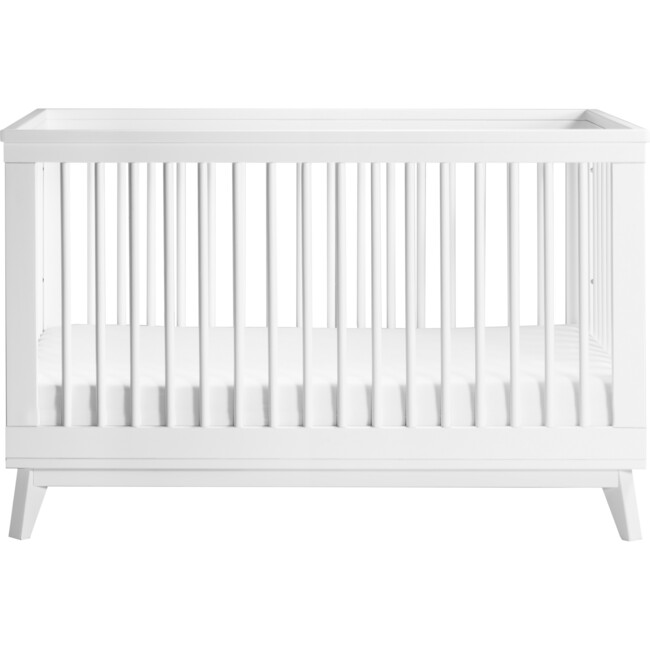 Scoot 3-in-1 Convertible Crib with Toddler Bed Conversion Kit, White