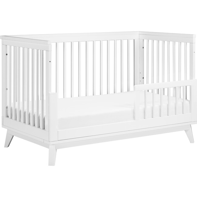 Scoot 3-in-1 Convertible Crib with Toddler Bed Conversion Kit, White - Cribs - 5