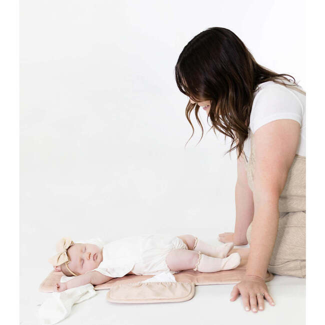 Portable Changing Clutch, Blush - Changing Pads - 5