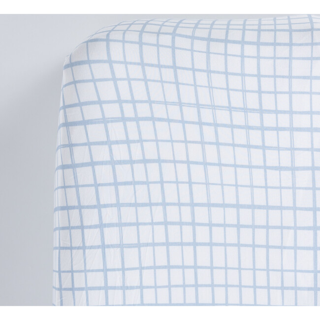 Crib Sheet, Blue Window Pane