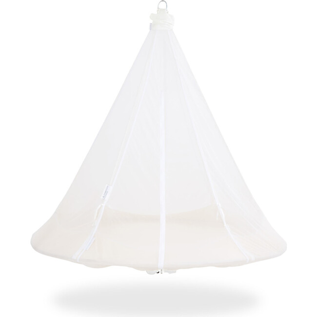 Sheer White Mosquito Net for Hangout Pod