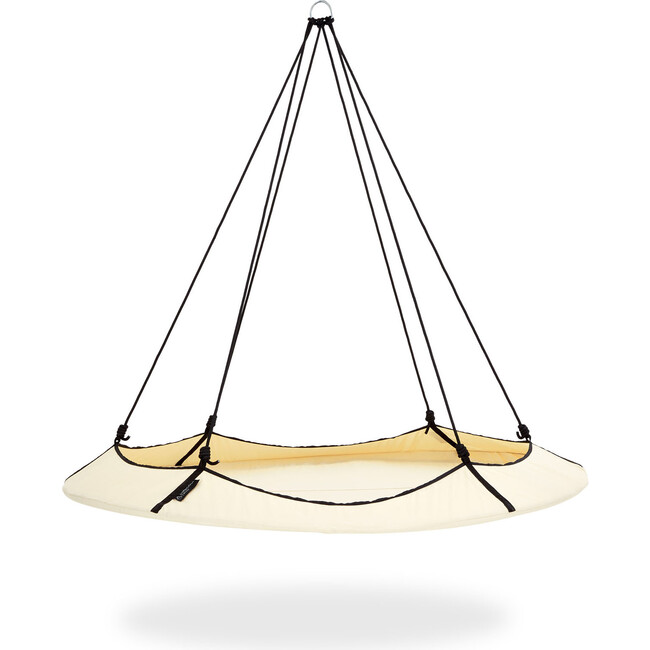 Cream & Black Hangout Pod 6ft Circular Family Hammock Bed