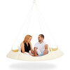 Cream & White Hangout Pod 6ft Circular Family Hammock Bed - Outdoor Decor - 2