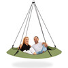 Sage Green Hangout Pod 6ft Circular Family Hammock Bed - Outdoor Decor - 2