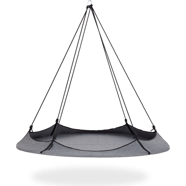 Grey Hangout Pod 6ft Circular Family Hammock Bed - Outdoor Decor - 1