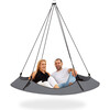 Grey Hangout Pod 6ft Circular Family Hammock Bed - Outdoor Decor - 2