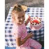 Organic Cotton Short Sleeve Top And Pant Pajama Set, Pink And Blue Butterflies On Old Pink - Pajamas - 3