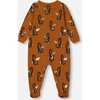 Organic Cotton One-Piece Pajama, Sloths On Tan Background - Footie Pajamas - 2