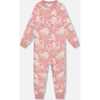 Roses Print Organic Cotton One-Piece Pajama, Old Pink - Pajamas - 1 - thumbnail