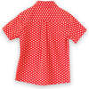 Boys Collar Shirt, Flowers in Brilliant Red - Polo Shirts - 6