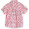 Boys Collar Shirt, Red and Blue Floral - Polo Shirts - 6