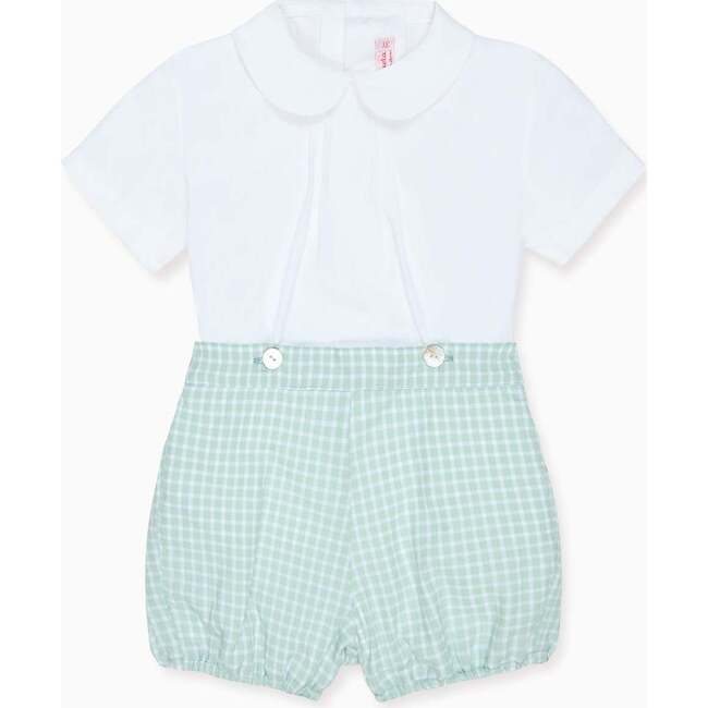 Sage Gingham Sebastian Baby Boy Set