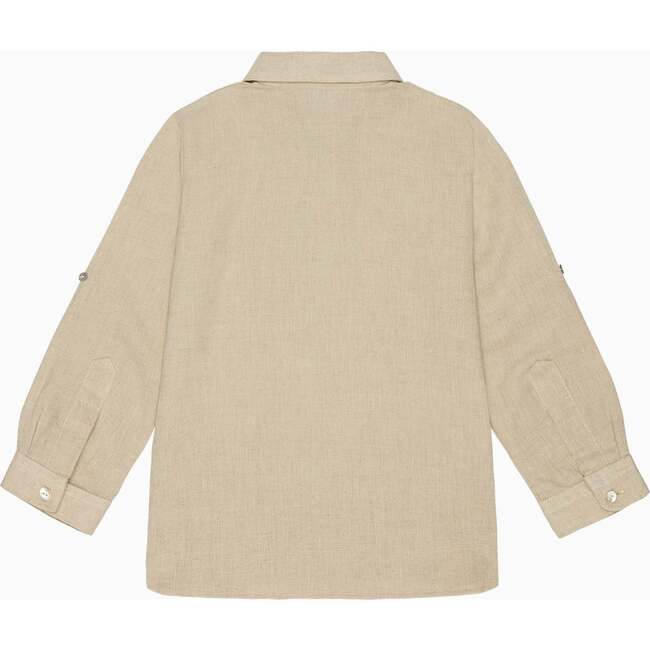 Oatmeal Miguel Cotton Long Sleeve Boy Shirt - Shirts - 3