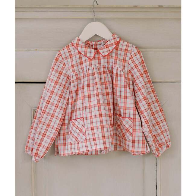 Red Check Devina Long Sleeve Baby Shirt - Shirts - 2